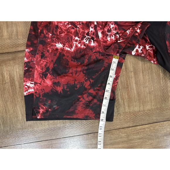 Under Armour Mens Size Small Training Red Black White Athletic Loose Fit Shorts - Picture 11 of 14